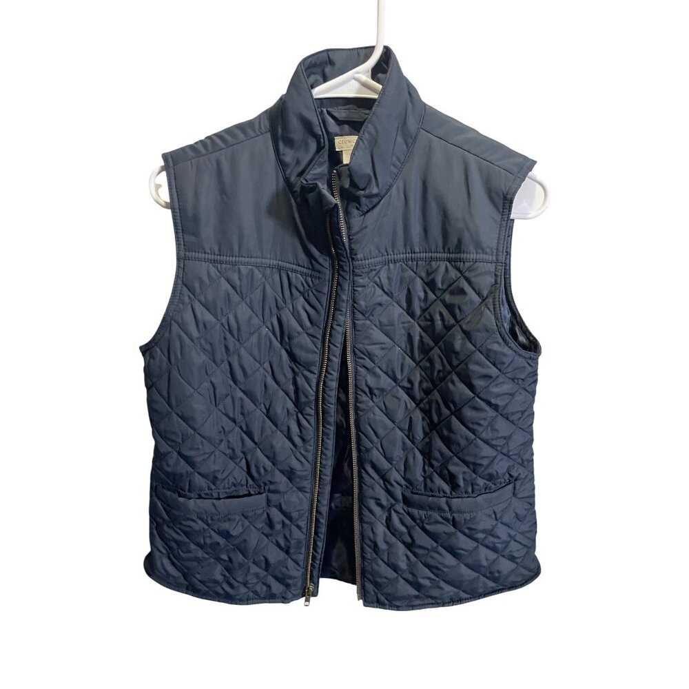 Crewcuts Youth Quilted Navy Vest Size 12 Lightweight‎ Outerwear